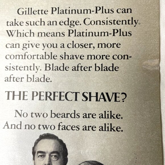 1969 Vintage Gillette Platinum Plus Print Ad Full Page Vintage Original  Adverti - Picture 6 of 6